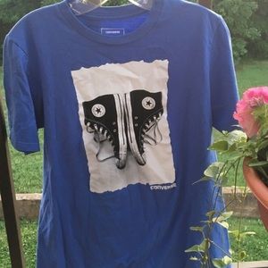 blue converse shirt